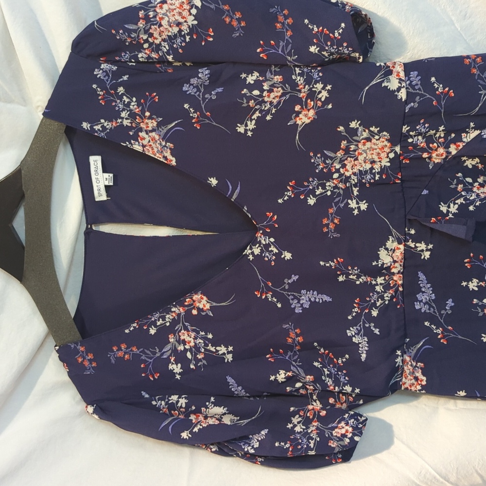 Purple floral hi-low dress